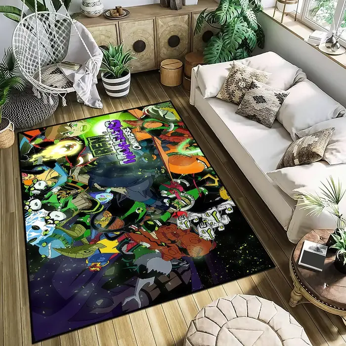 Dessin animé b- ben monstre 10 petit tapis chevet cuisine bain salon maison chambre