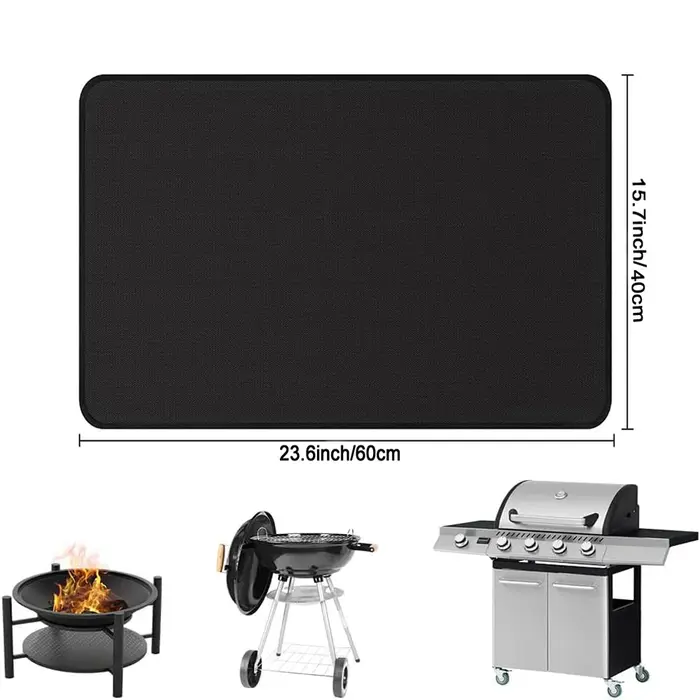 Tapis ignifuge pour barbecue extérieur, multi-usage, réutilisable, résistant aux hautes températures