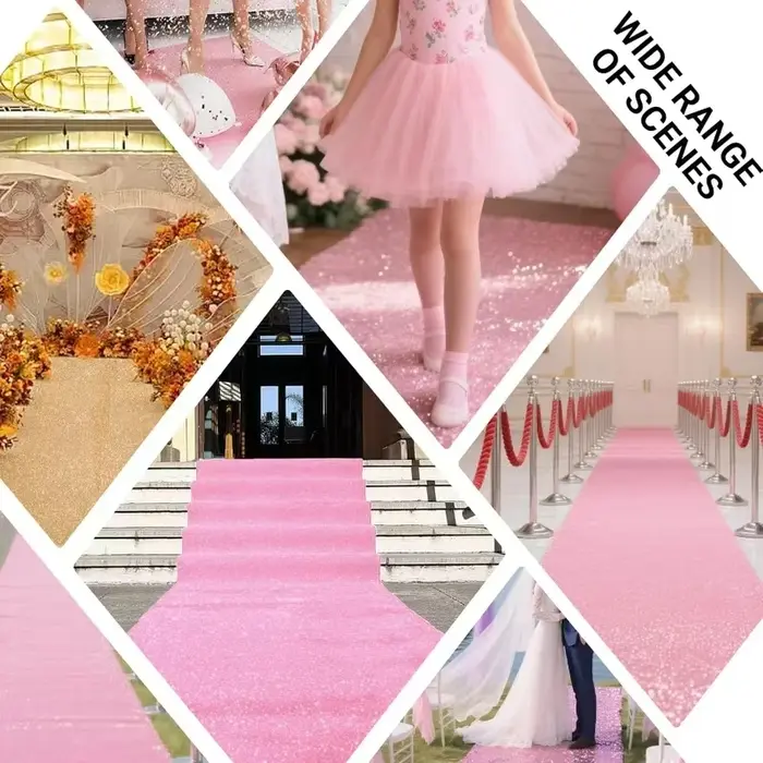 Tapis de fête rose scintillant