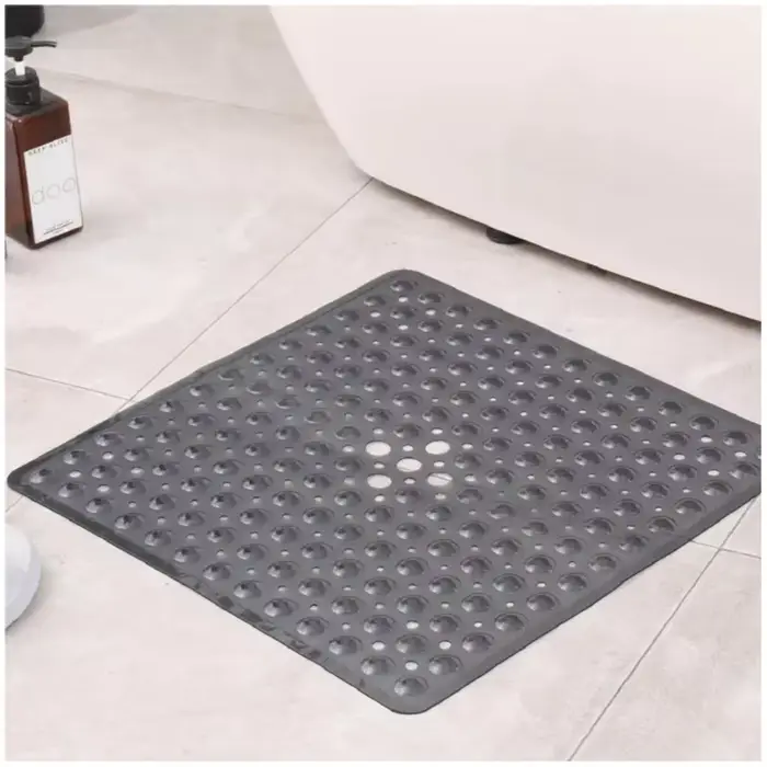 Tapis de bain carré, tapis de bain antidérapant avec ventouse