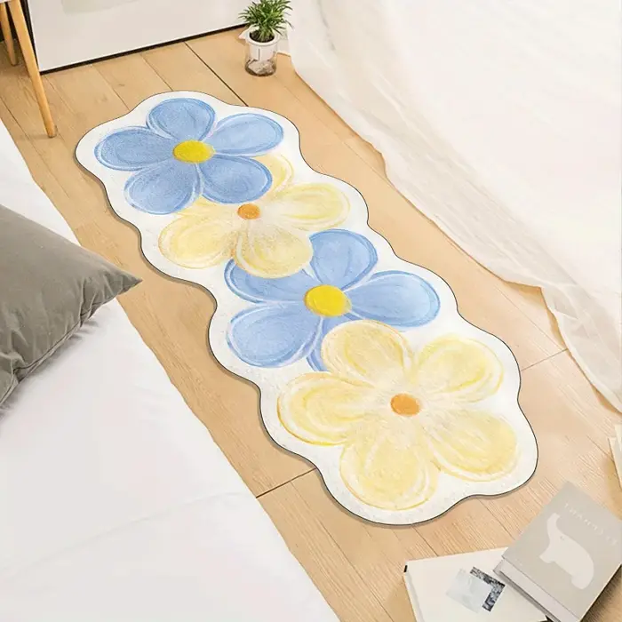 VIKAMA Tapis à motif floral frais et unique