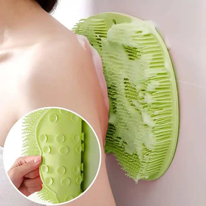 Tapis de douche exfoliant antidérapant pour les pieds et le dos