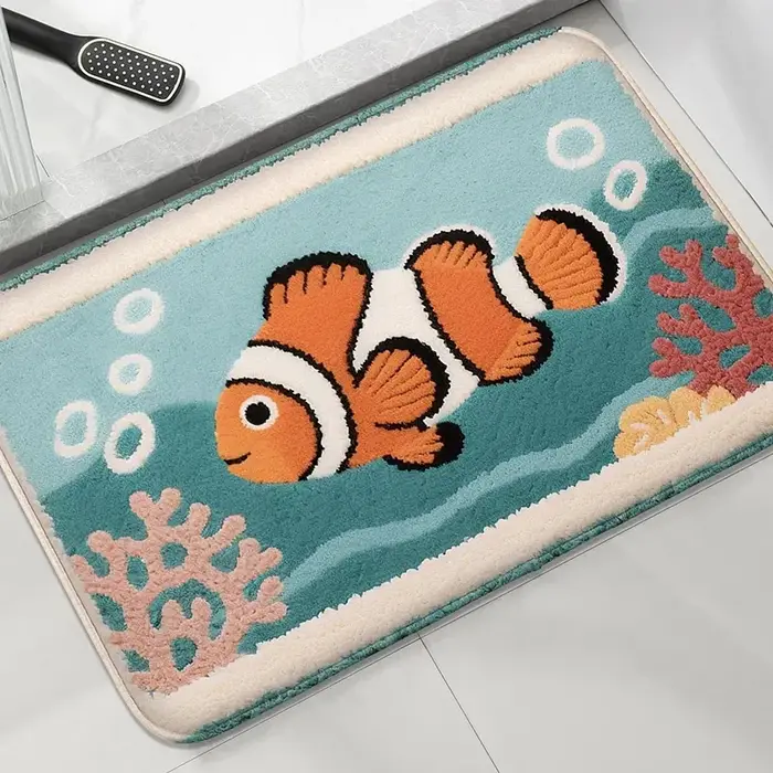 Tapis de sol antidérapant pour salle de bain, cocotier, salle de douche, petit tapis de lavabo, tapi