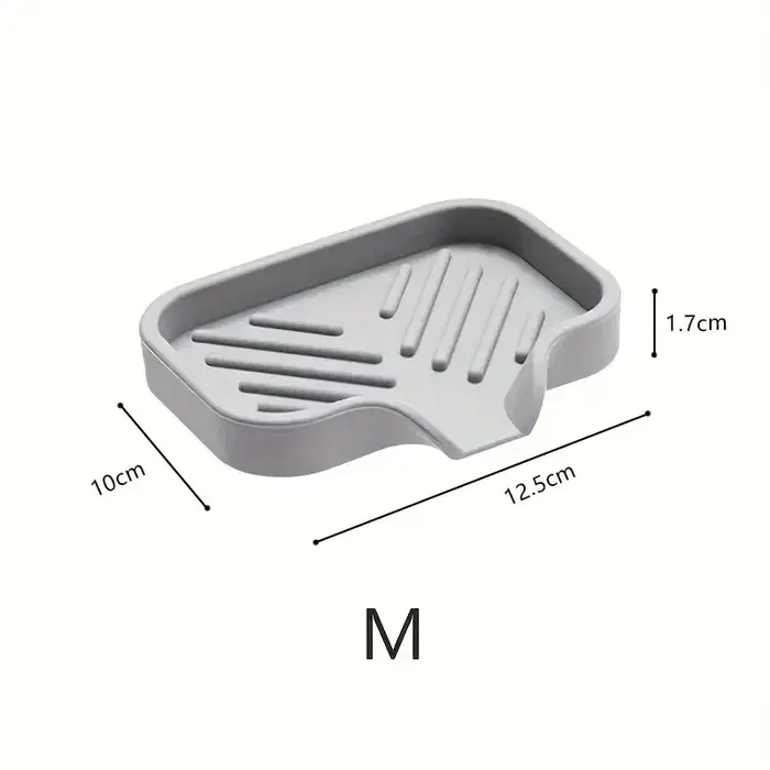 Plateau d'évier en Silicone avec vidange, support de rangement pour éponge à savon, brosse à récurer