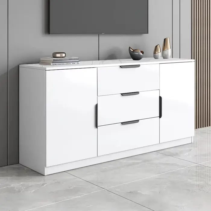 Meubles de salon de qualité supérieure : Armoires de rangement créatives crème, vitrine moderne, meu