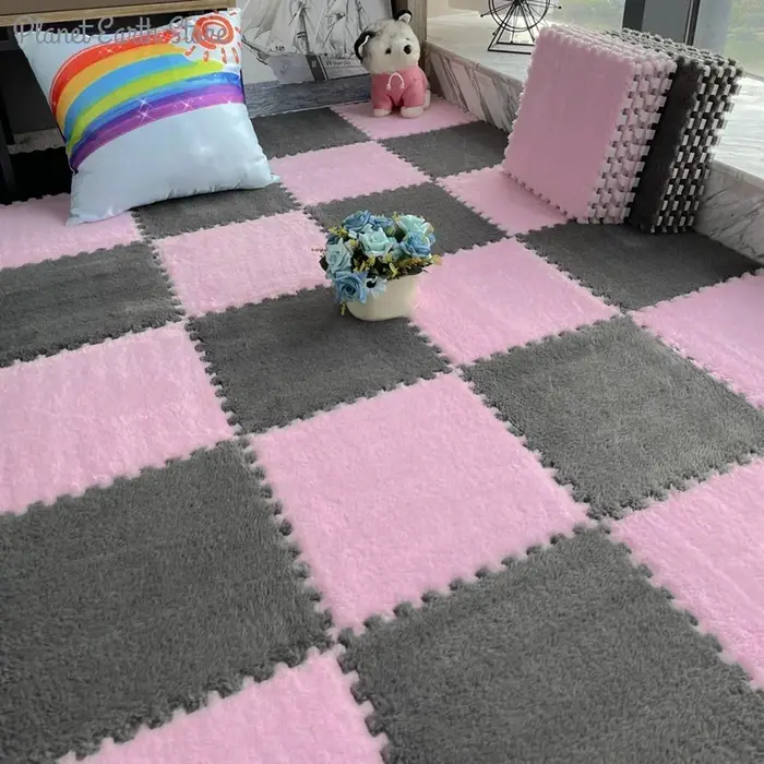 Tapis de jeu en peluche douce pour enfants