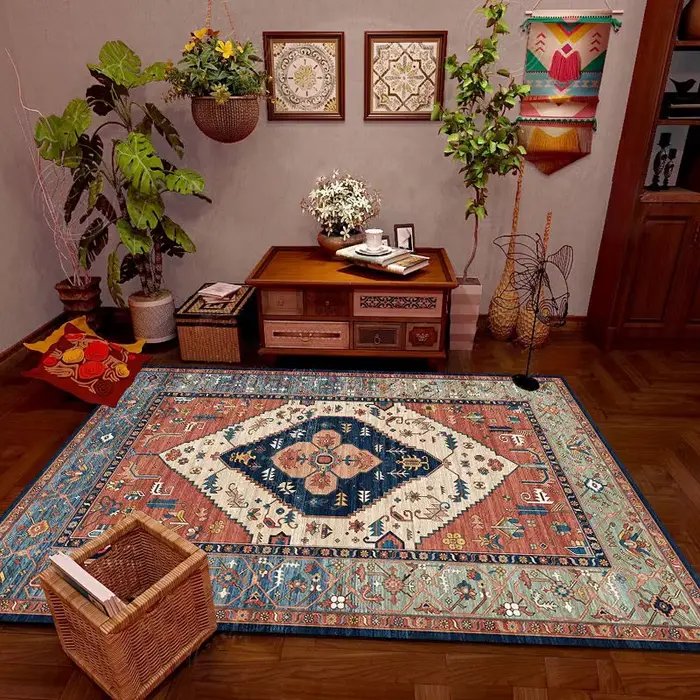 Tapis ethnique rétro pour salon, grande surface, décoration de maison, couloir, style Boho, chambre