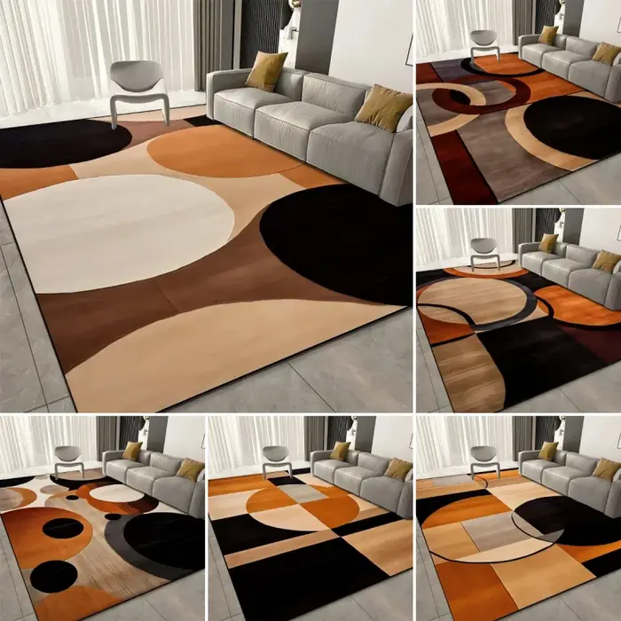 Tapis de luxe imprimé géométrique