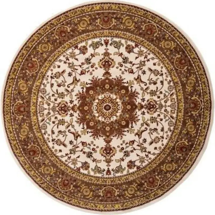 Tapis rond Paisley Heritage : Teal Crème