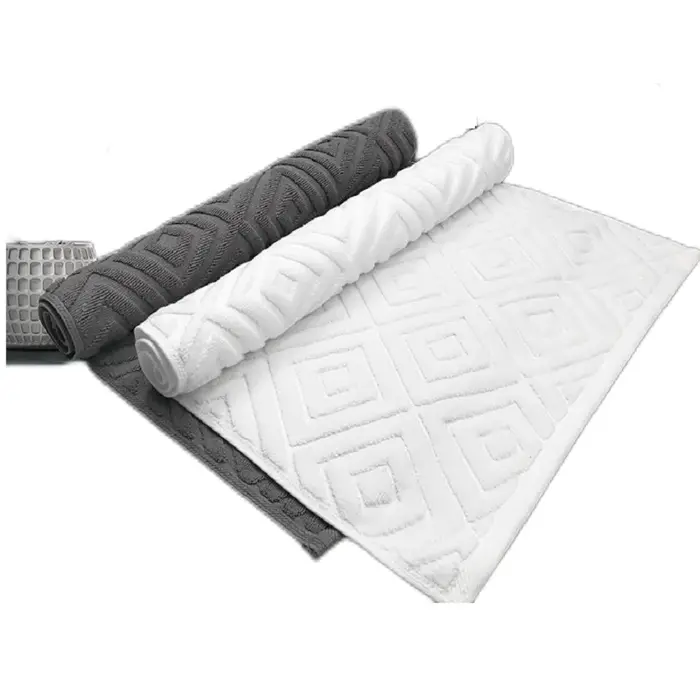 Inyahome-Tapis de serviette en coton blanc pour hôtel de luxe