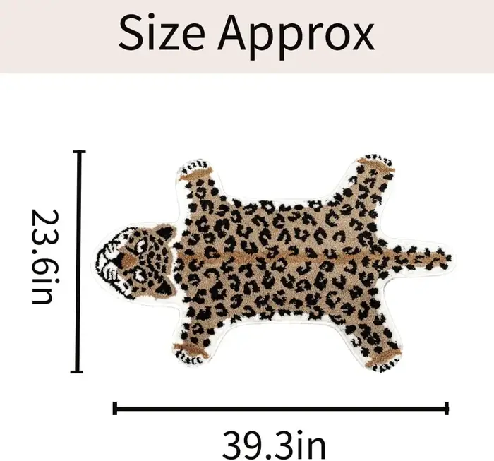 Tapis VIKAMA, un tapis puissant et imposant en forme de tigre, est doux pour la peau, adapté à la dé