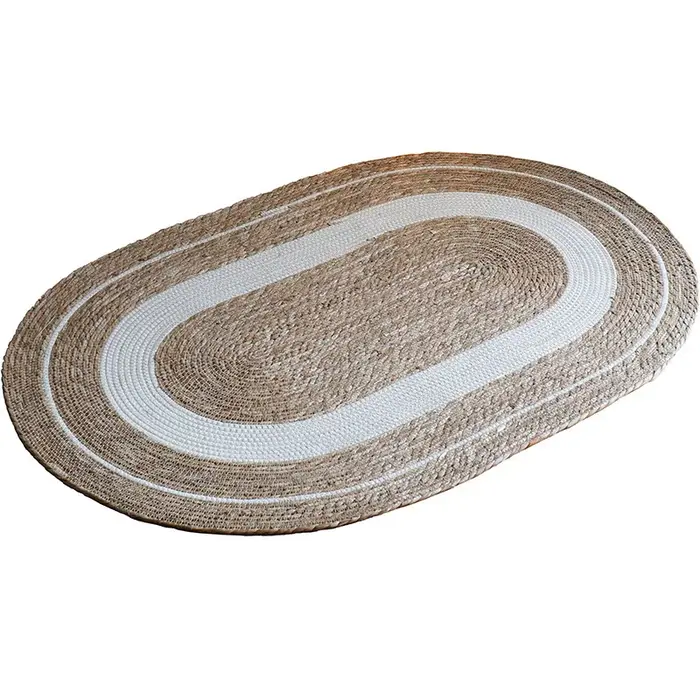 Tapis ovale en jute tissé