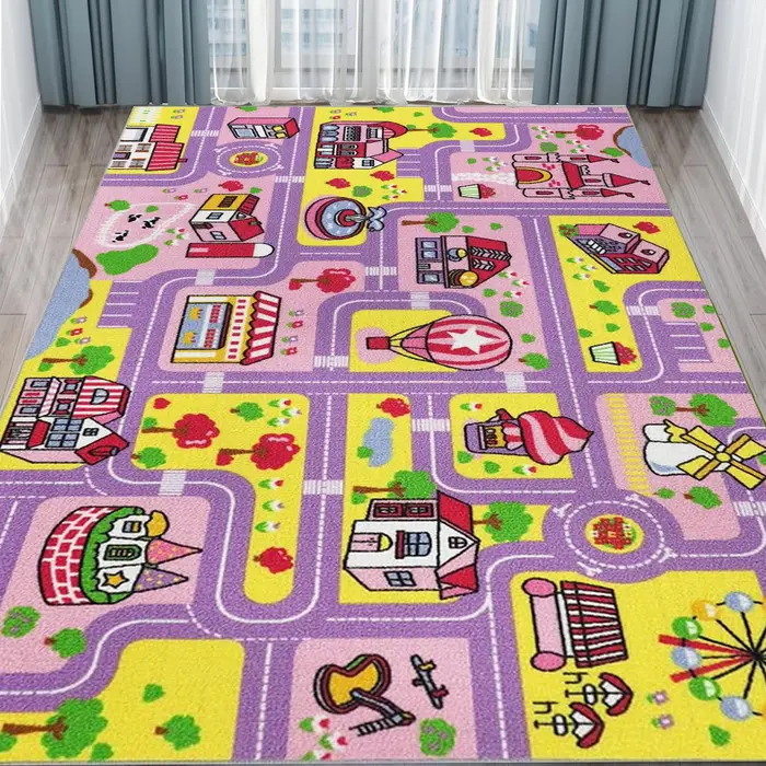 Tapis bleu rose vert doux pour l'escalade, tapis de décoration pour bureau et salon, idéal pour les 