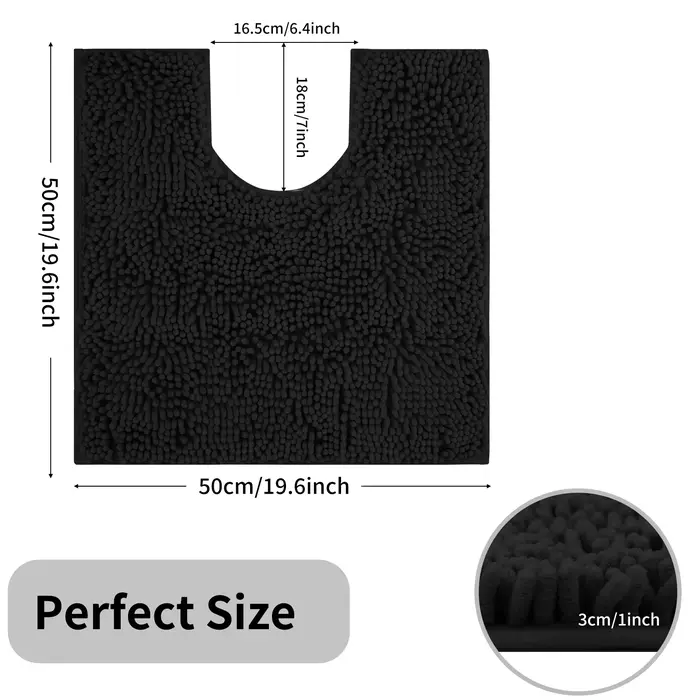 Tapis de toilette en forme de U