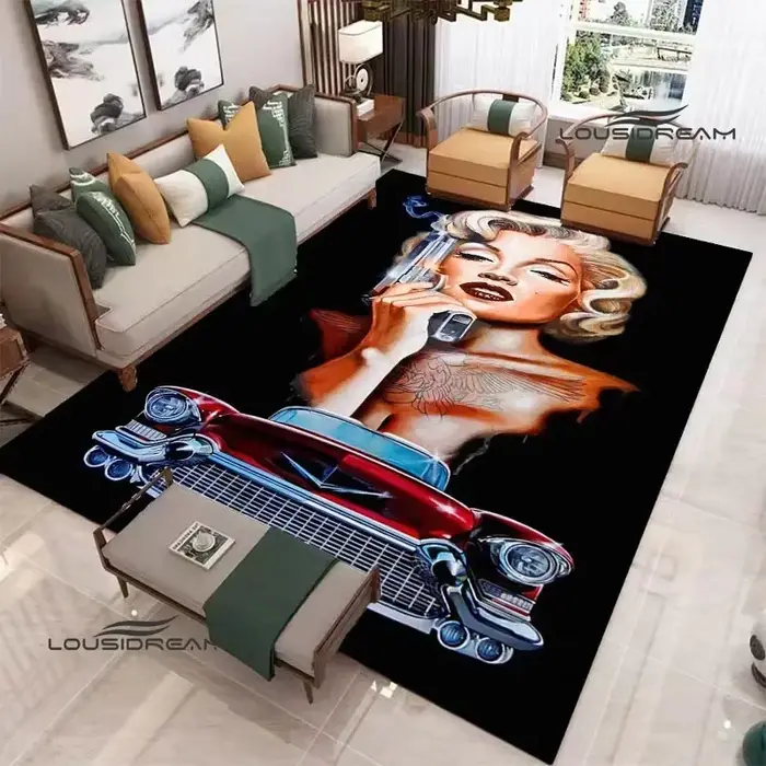 Marilyn Monroe tapis imprimé décoration de chambre tapis de Yoga tapis extérieur tapis de zone tapis antidérapant décor de chambre cadeau d'anniversaire