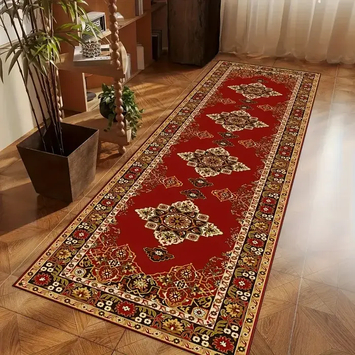 VIKAMA – tapis de Style persan Vintage, résistant aux taches et antidérapant, pour entrée et chevet de chambre à coucher, de cuisine, décoration de maison