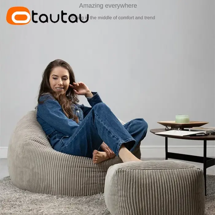 OTAUTAU velours côtelé pouf