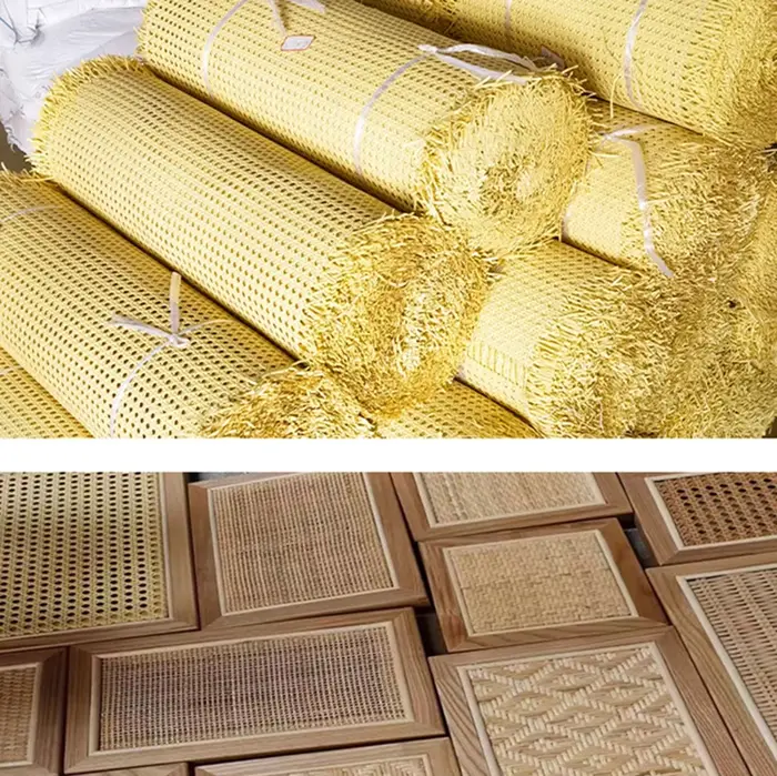 Produits tissés en rotin plastique de 40/45/50/55 cm de largeur pour chaises