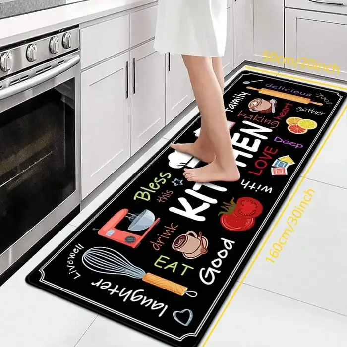 VIKAMA Tapis de sol imprimés de cuisine