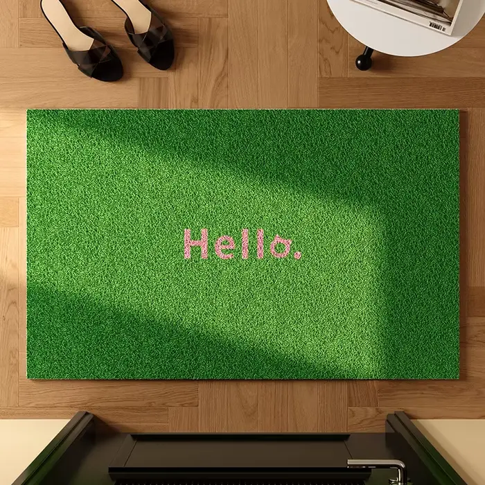Paillasson de bienvenue minimaliste « Hello », tapis de sol durable antidérapant pour entrée, utilis