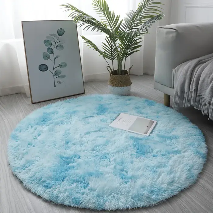 Tapis rond en peluche Super doux