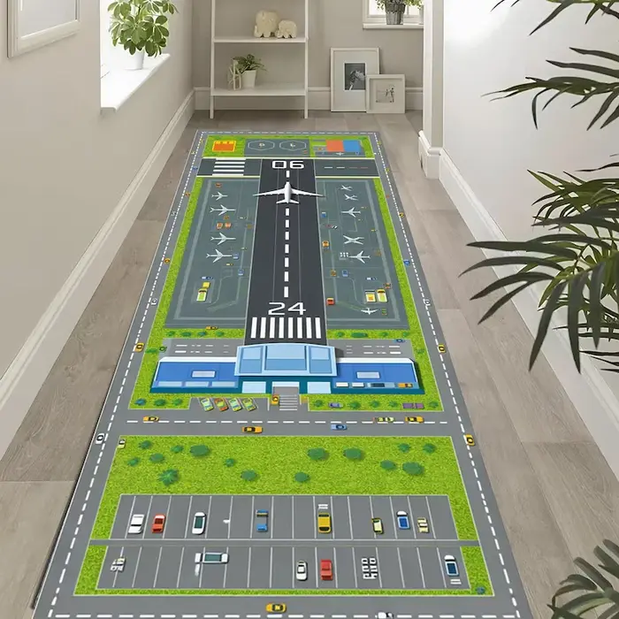 Tapis de couloir aéroportuaire