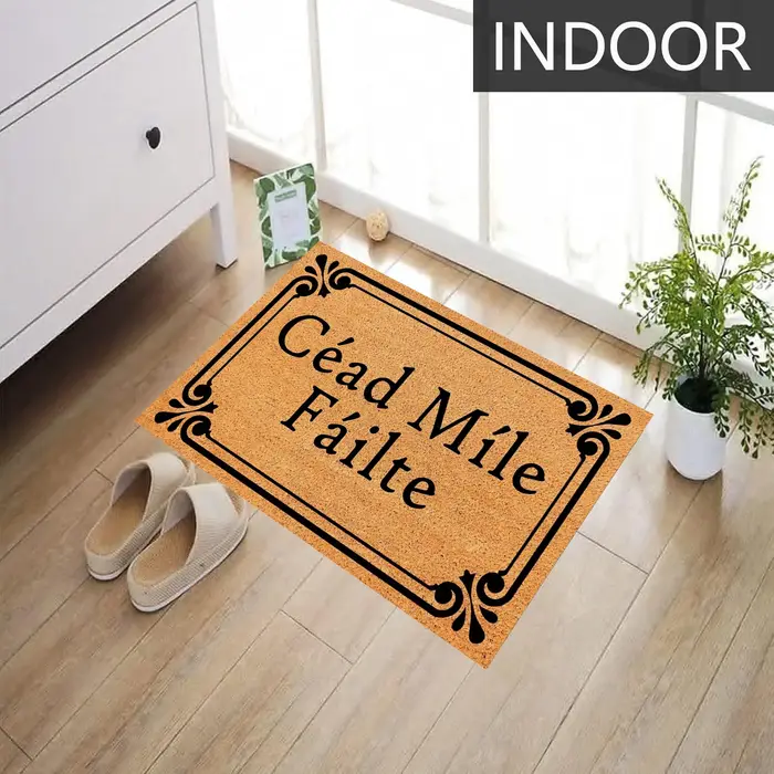 Céad Misle Failailte paillasson irlandais extérieur antidérapant cuisine tapis de sol Garage bienvenue porte