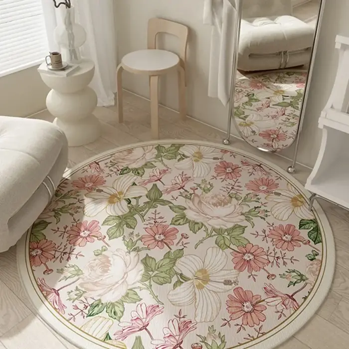 Tapis rond décoration de salon chaise d'étude