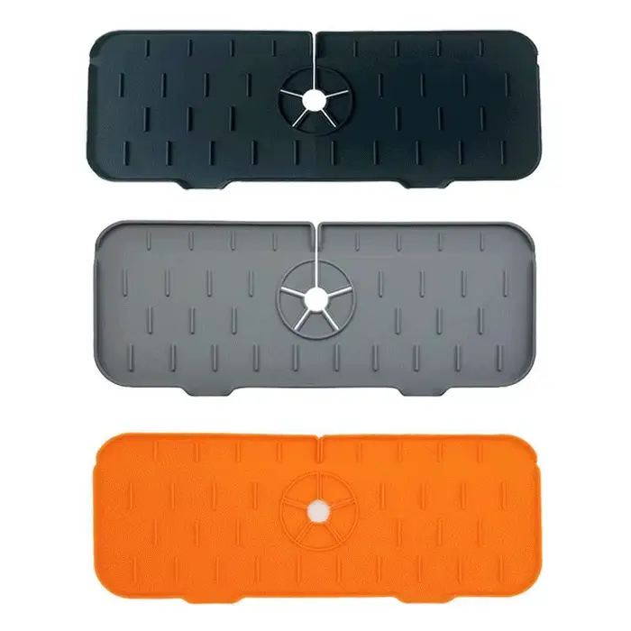 Tapis absorbant en Silicone pour robinet de cuisine, protection contre les éclaboussures d'évier, tampon de vidange d'eau, protection de comptoir, coussin de Table, tapis de Place pour salle de bains