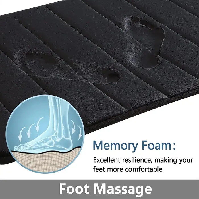 Ensemble de tapis de salle de bain en mousse à mémoire de forme, antidérapant, Extra doux, absorbant