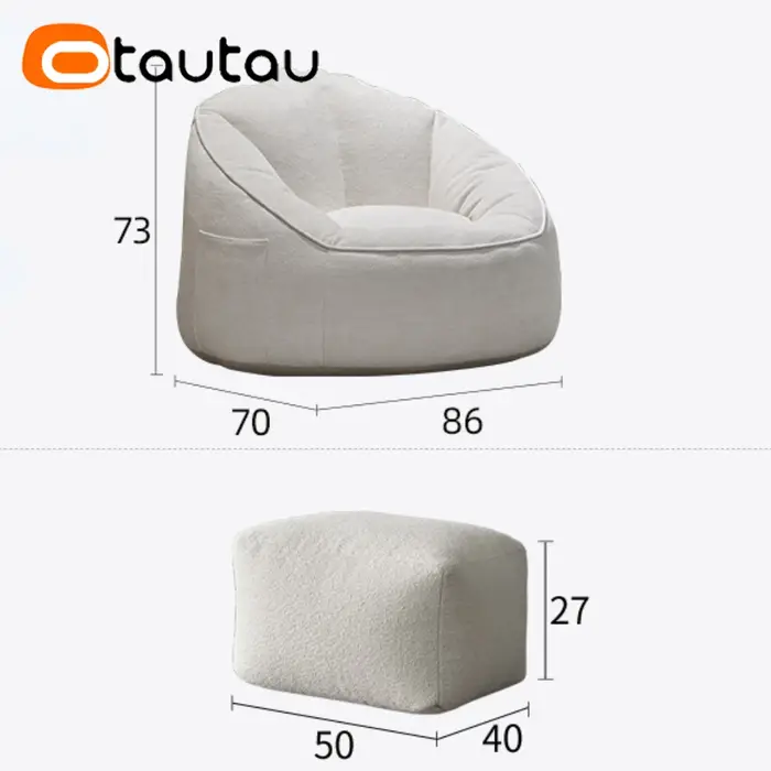 Juste de pouf sans remplissage