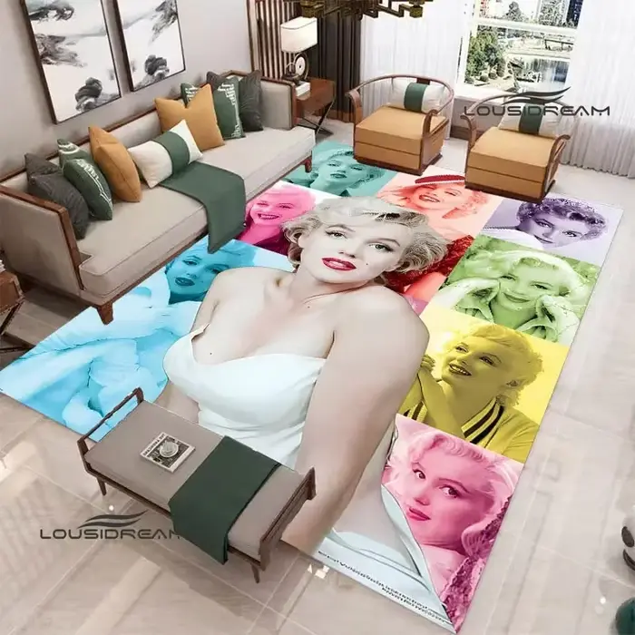 Marilyn Monroe tapis imprimé décoration de chambre tapis de Yoga tapis extérieur tapis de zone tapis antidérapant décor de chambre cadeau d'anniversaire
