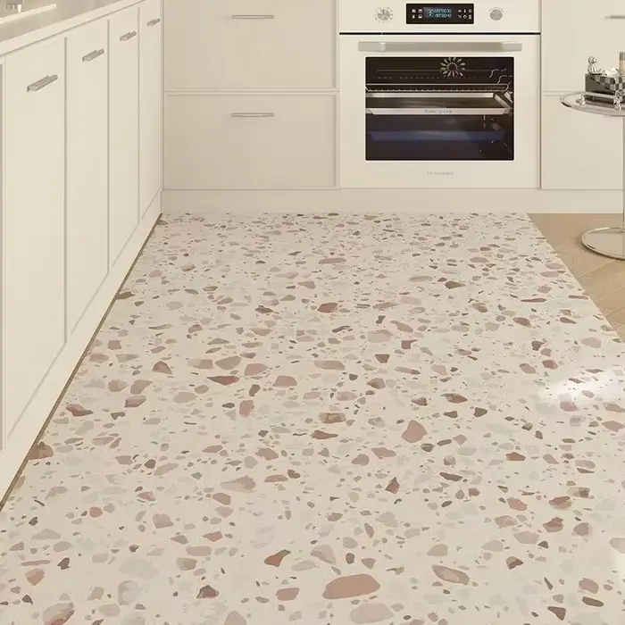 Tapis de cuisine antidérapant imperméable en cuir