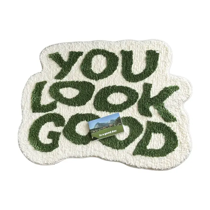 You Look Good-Polymères de sol tuftés coordonnants pour la maison, conception nordique, absorbant l'
