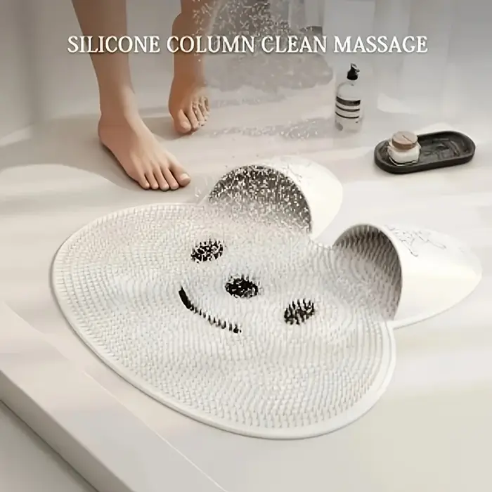 Tapis antidérapant de douche de salle de bain de lapin