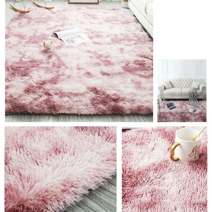Tapis rond rose 40/60cm