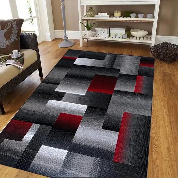 Tapis géométrique nordique pour salon décor de luxe moderne Table de canapé Tapis de grande surface