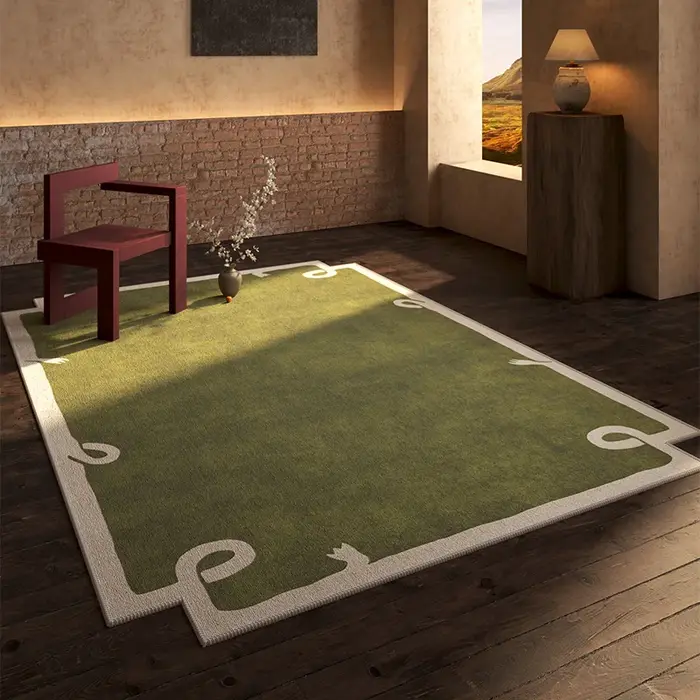Tapis rétro léger de luxe pour décoration de salon