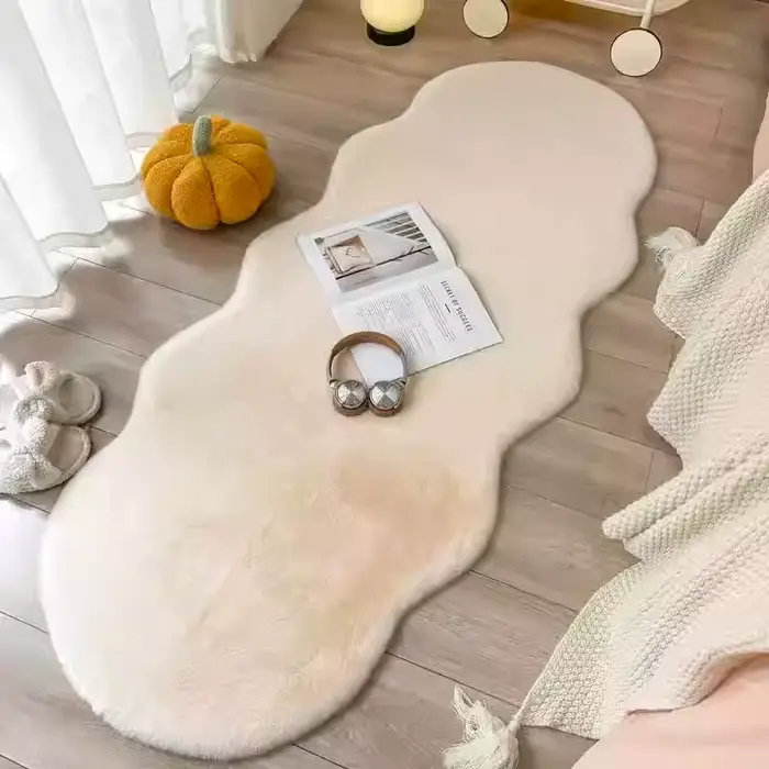 Faux lapin tapis pour décoration de maison moderne