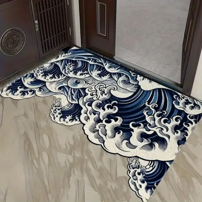 VIKAMA Tapis japonais Great Wave Area