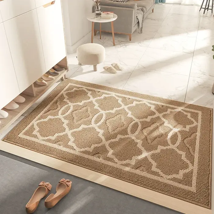 Tapis de porte de Style européen, motif géométrique classique, anti-poussière, tapis de pied, antidérapant, résistant à l'usure, pour l'extérieur