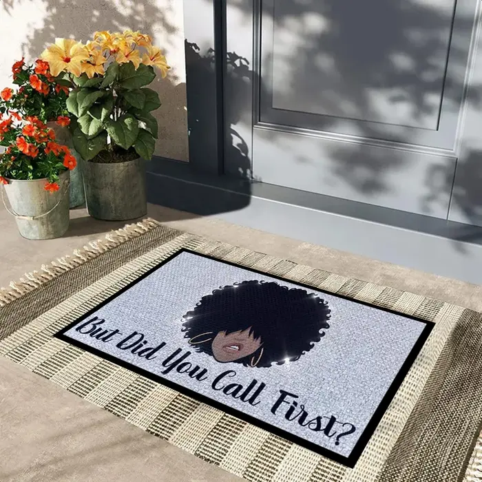 Tapis de porte mais vous l'appelez-vous, premier tapis de sol d'entrée extérieur avec support en cao