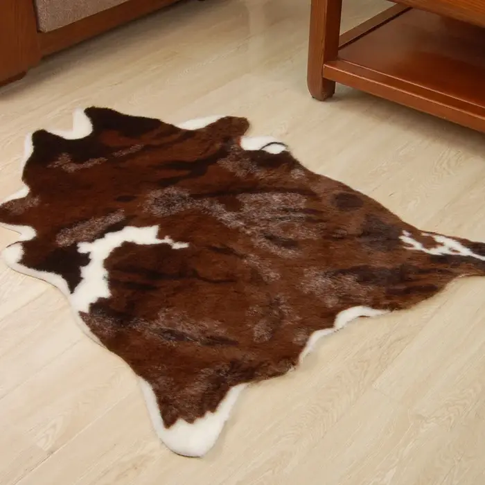 Tapis en simili cuir de style vache