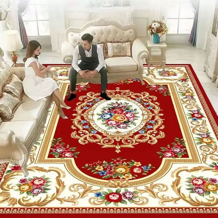 Tapis européen dans le salon, Tapis turc, canapé, Table basse, salon, chambre à coucher, décoration