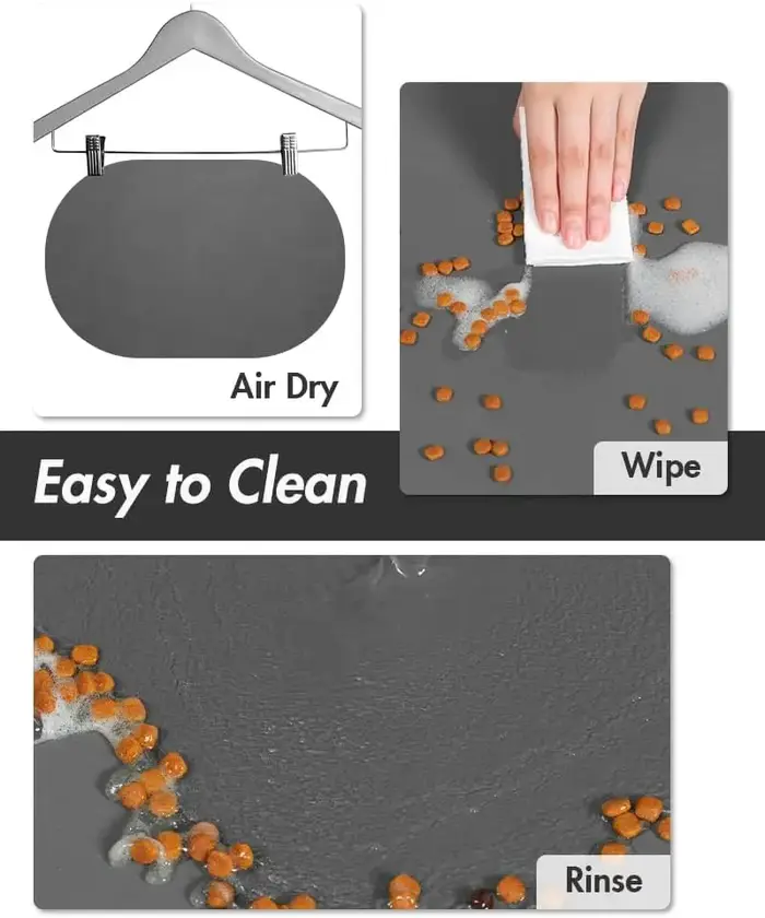 Tapis de nourriture absorbant pour chien-tapis pour chien pour bol