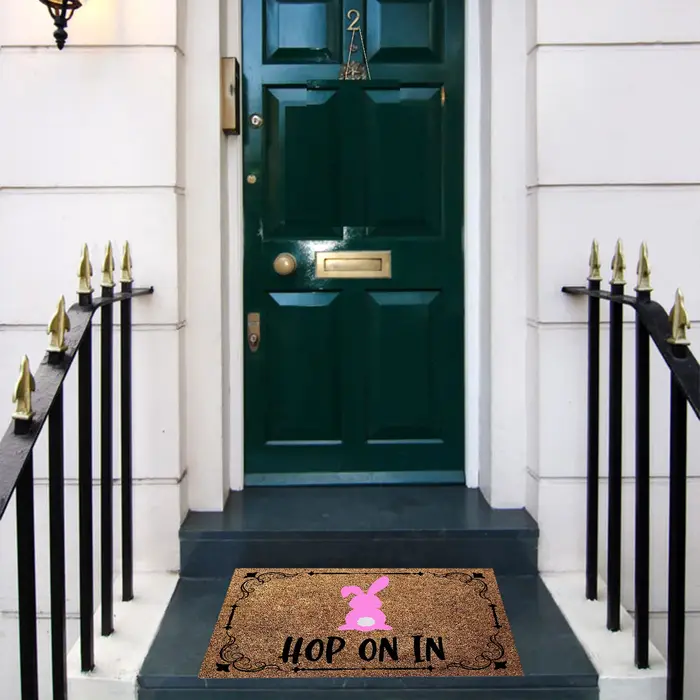 Hop On In EasterDoormat en caoutchouc salle de bain cuisine tapis jardin Garage porte