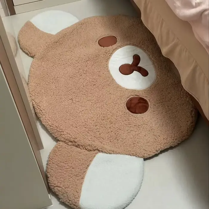 Dessin animé Rilakkumas tapis en peluche Kawaii Korilakkuma ours