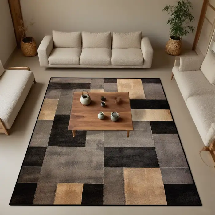 Tapis de salon rectangulaire moderne