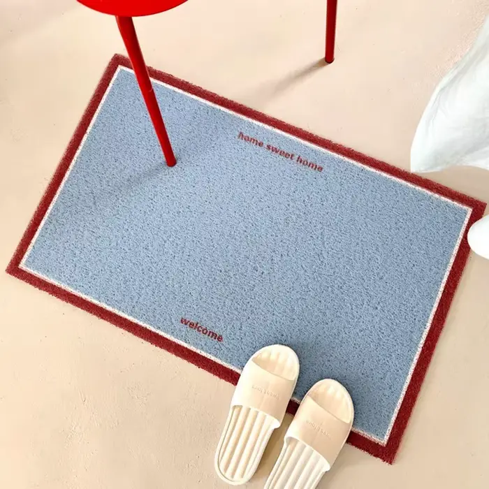 Tapis de porte d'entrée coréen de couleur unie