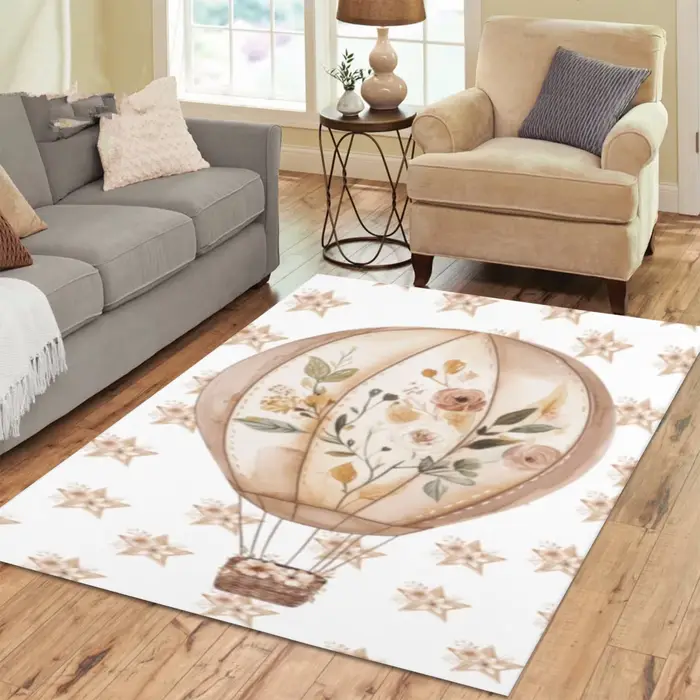 Tapis de pépinière Boho Hot Air Balloon